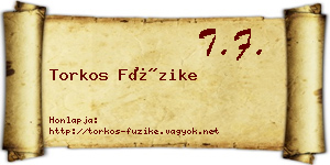Torkos Füzike névjegykártya